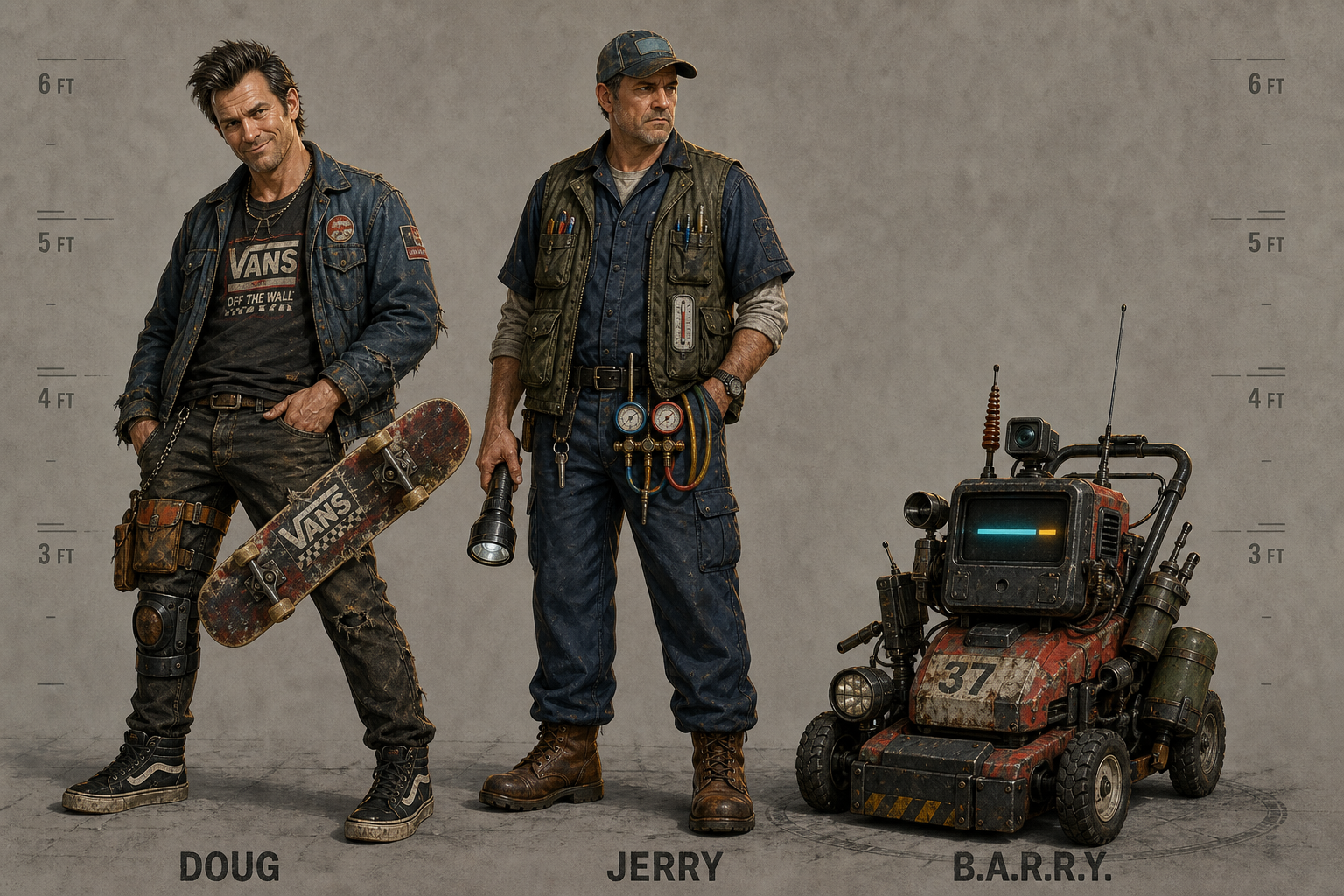 Archived lineup of Doug, Jerry, and Barry before the current lineup.